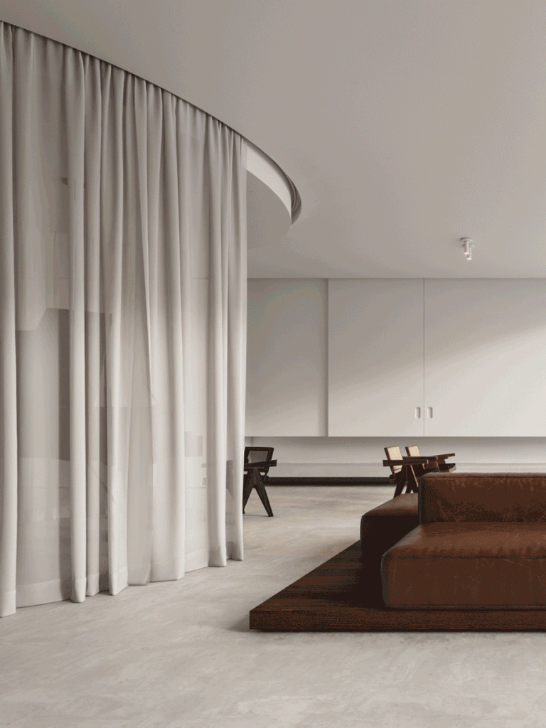 Séparations en voilage en décoration